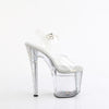 ENCHANT-708AQUA-04 Sandalette Plateauschuhe Liquid- Transparent | Pleaser