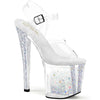 ENCHANT-708AQUA-04 Sandalette Plateauschuhe Liquid- Transparent | Pleaser