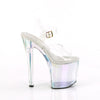 ENCHANT-708HTSandalette Plateauschuhe Holographic Transparent von Pleaser – Ansicht 5