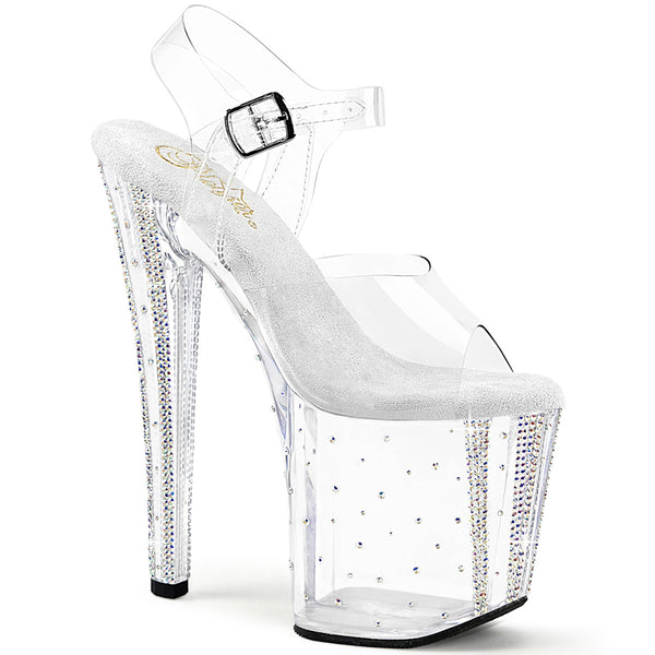 ENCHANT-708RS-01 Sandalette Plateauschuhe Transparent von Pleaser