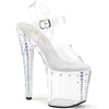 ENCHANT-708RS-02 Sandalette Plateauschuhe Transparent | Pleaser