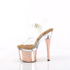 ESTEEM-708 Plateau Sandaletten - PVC durchsichtig Bronze von Pleaser – Ansicht 3