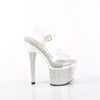 ESTEEM-708DM Plateau Sandaletten Silber Glitzer von Pleaser – Ansicht 5