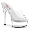 EXCITE-601 - Plateau High Heel Pantoletten - Transparent | Pleaser
