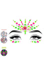 Vibe Neon Gesichtsjuwelen Sticker mehrfarbig | Leg Avenue