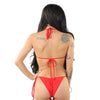 Rotes funkelndes Flammen Strass String Bikini Set von Pleaser Dancewear, Ansicht 2