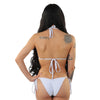 Weißes funkelndes Totenkopf Strass String Bikini Set von Pleaser Dancewear, Ansicht 2