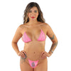 Schwarzes verführerisches Mikro Bikini Set mit Glitzersteinen von Pleaser Dancewear – Ansicht 2