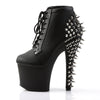 FEARLESS-700-28 Plateau Stiefeletten Schwarz | Pleaser