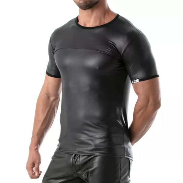 Schwarzes Fetish-T-Shirt von TOF Paris – Ansicht 6