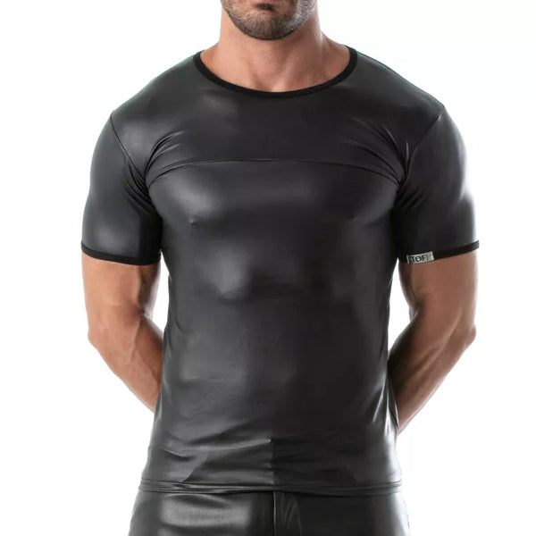 Schwarzes Fetish-T-Shirt von TOF Paris
