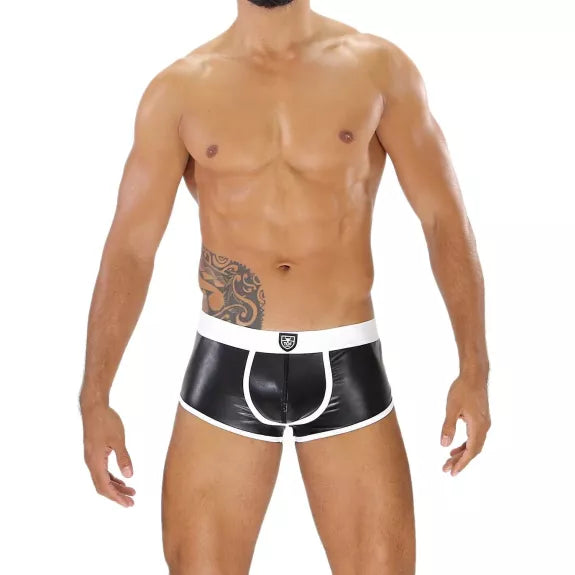 Boxershorts Herren mit hinten offen und FrontBeutel, Schwarz-Weiß | TOF Paris