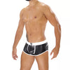 Boxershorts Herren mit hinten offen und FrontBeutel, Schwarz-Weiß | TOF Paris