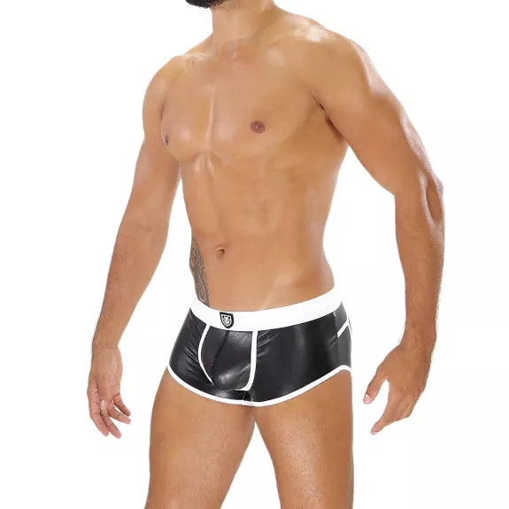Boxershorts Herren mit hinten offen und FrontBeutel, Schwarz-Weiß | TOF Paris