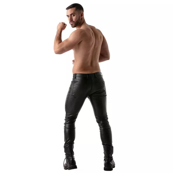 Schwarze Fetish zip-Hose von TOF Paris – Ansicht 5