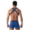 Schwarzes verführerisches Neopren Harness für maskuline Akzente von TOF Paris – Ansicht 2