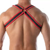 Rotes verführerisches Neopren Harness für maskuline Akzente von TOF Paris – Ansicht 3