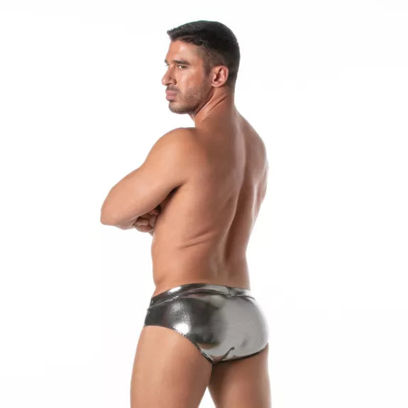 Herren-Slip Fiesta Silber - Metallic Look & Sexy Komfort | TOF Paris
