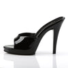 FLAIR-401-2 Pantoletten Lack Schwarz | Fabulicious