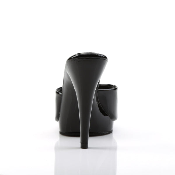 FLAIR-401-2 Pantoletten Lack Schwarz | Fabulicious