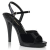 FLAIR-409 Sandaletten Lack Schwarz | Fabulicious