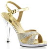 FLAIR-419(G) Sandaletten Gold/Transparent | Fabulicious