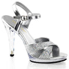 FLAIR-419(G) Sandaletten Silber/Transparent | Fabulicious