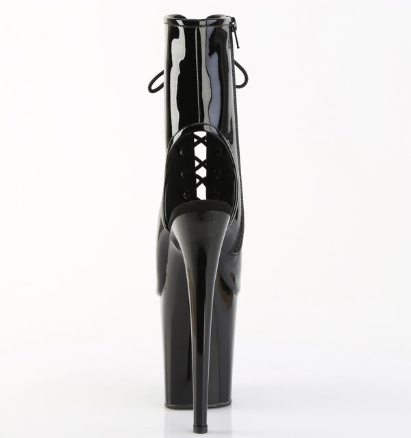 FLAMINGO-1016 Plateau Stiefeletten Schwarz Lack von Pleaser – Ansicht 4