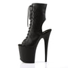 FLAMINGO-1016 Plateau Stiefeletten Schwarz | Pleaser