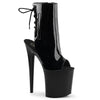 FLAMINGO-1018 Plateau Stiefeletten Schwarz Lack | Pleaser