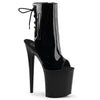 FLAMINGO-1018 Plateau Stiefeletten Schwarz Lack | Pleaser