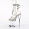 FLAMINGO-1018C-2RS Plateau Stiefeletten Transparent mit Strass von Pleaser – Ansicht 3