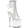 FLAMINGO-1018C-2RS Plateau Stiefeletten Transparent mit Strass von Pleaser
