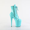 FLAMINGO-1020 Plateau Stiefeletten Türkis Lack | Pleaser