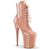 FLAMINGO-1020 Plateau Stiefel - Nude Lack | Pleaser