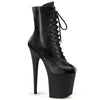 FLAMINGO-1020 Plateau Stiefeletten Schwarz Matt | Pleaser