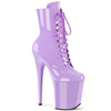 FLAMINGO-1020 Plateau Stiefel - Violett Lack | Pleaser