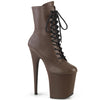 FLAMINGO-1020 Plateau Stiefel - Braun Matt | Pleaser