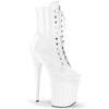 FLAMINGO-1020 Plateau Stiefeletten Lack Weiß | Pleaser