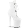 FLAMINGO-1020 Plateau Stiefeletten Weiss Matt | Pleaser