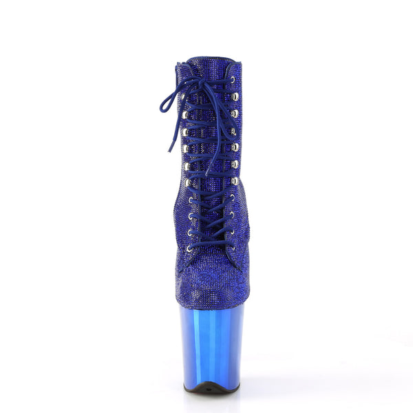 FLAMINGO-1020CHRS Plateau Stiefeletten - Blau von Pleaser – Ansicht 2
