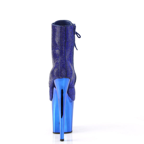 FLAMINGO-1020CHRS Plateau Stiefeletten - Blau von Pleaser – Ansicht 4