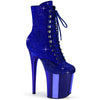 FLAMINGO-1020CHRS Plateau Stiefeletten - Blau von Pleaser