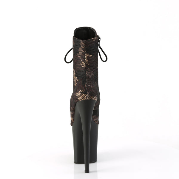 FLAMINGO-1020CM Plateau Stiefeletten - Tarnfarben/Camouflage von Pleaser – Ansicht 4