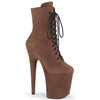 FLAMINGO-1020FS Plateau Stiefeletten Braun Velour | Pleaser
