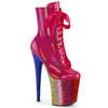 FLAMINGO-1020HG Plateau Stiefeletten - Pink Mehrfarbig | Pleaser