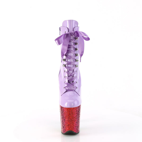 FLAMINGO-1020HG Plateau Stiefeletten - Violett Mehrfarbig von Pleaser – Ansicht 2