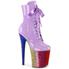 FLAMINGO-1020HG Plateau Stiefeletten - Violett Mehrfarbig von Pleaser