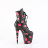 FLAMINGO-1020KISSES Plateau Stiefeletten Schwarz von Pleaser – Ansicht 5