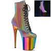 FLAMINGO-1020RC Plateau Stiefeletten Regenbogen | Pleaser